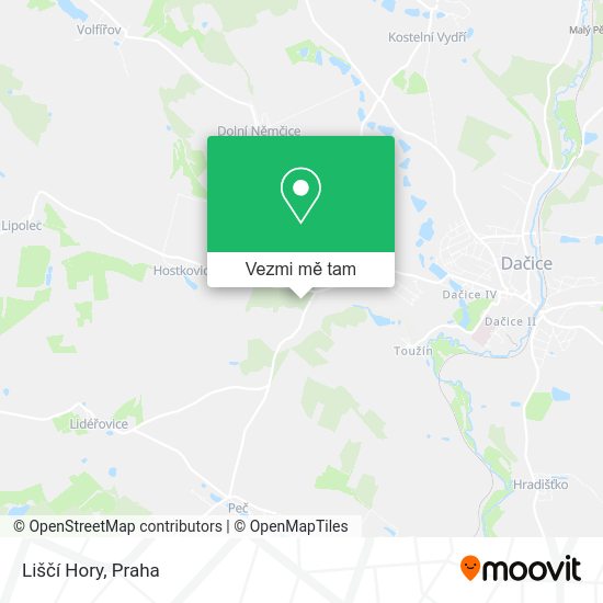 Liščí Hory mapa