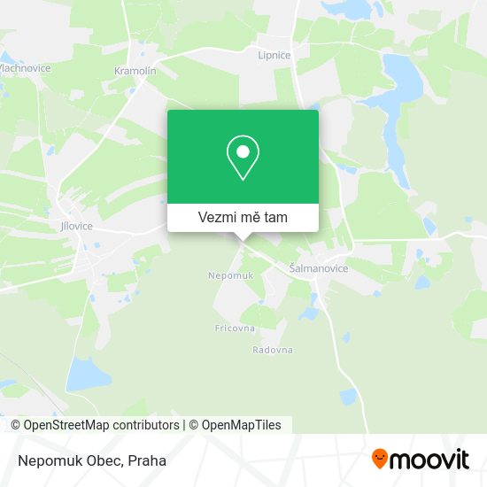 Nepomuk Obec mapa