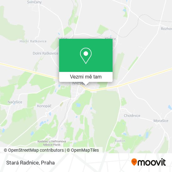 Stará Radnice mapa