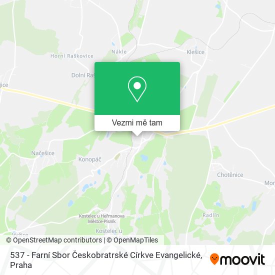 537 - Farní Sbor Českobratrské Církve Evangelické mapa