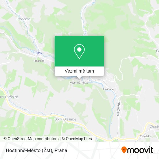 Hostinné-Město (Žst) mapa