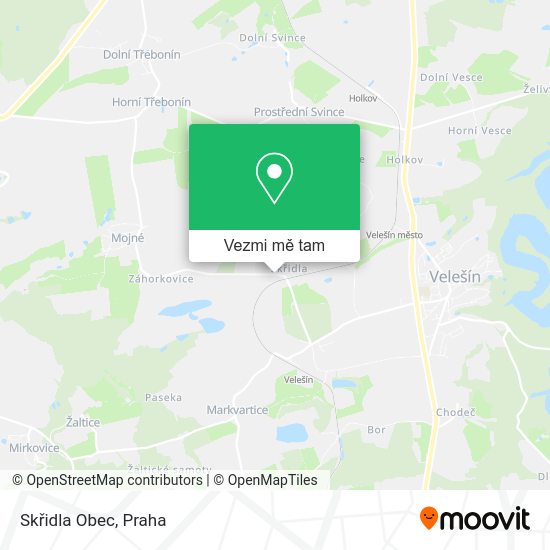 Skřidla Obec mapa