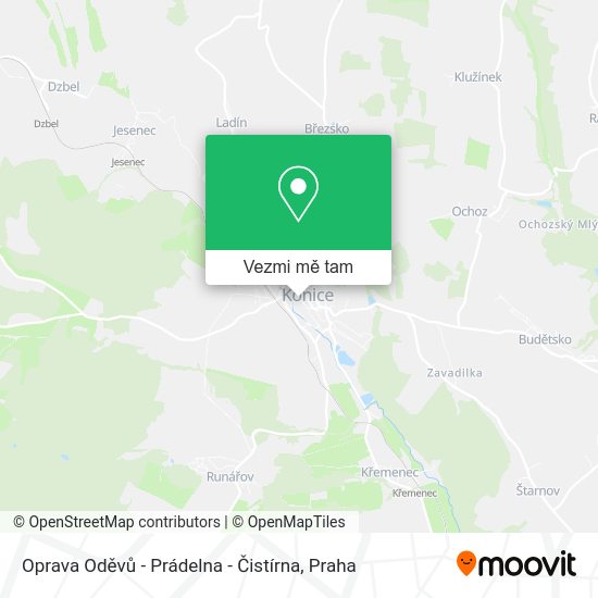 Oprava Oděvů - Prádelna - Čistírna mapa