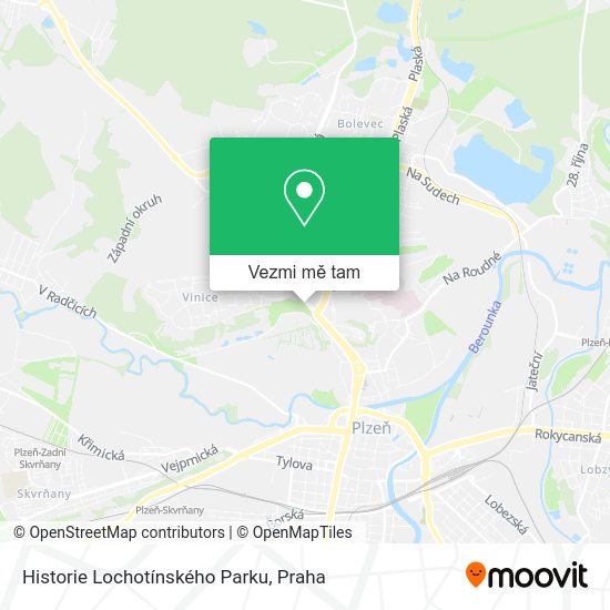 Historie Lochotínského Parku mapa
