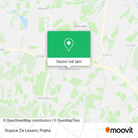 Ropice Za Lesem mapa