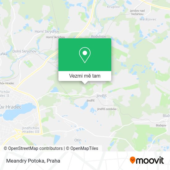Meandry Potoka mapa