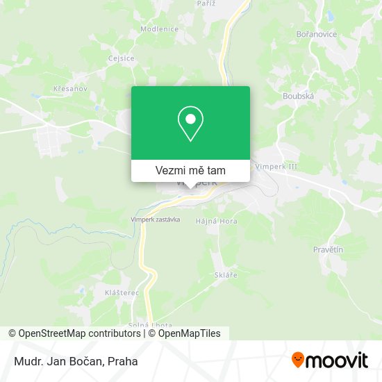 Mudr. Jan Bočan mapa