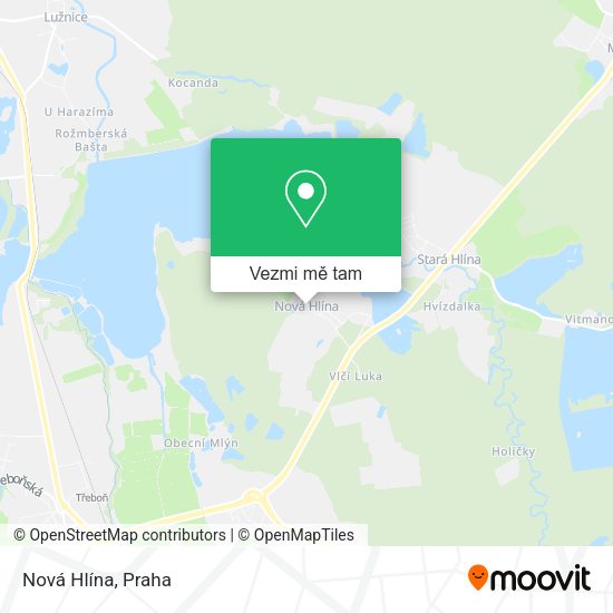 Nová Hlína mapa