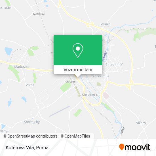 Kotěrova Vila mapa