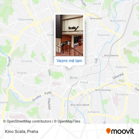 Kino Scala mapa