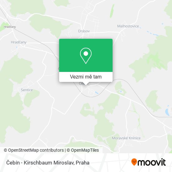 Čebín - Kirschbaum Miroslav mapa