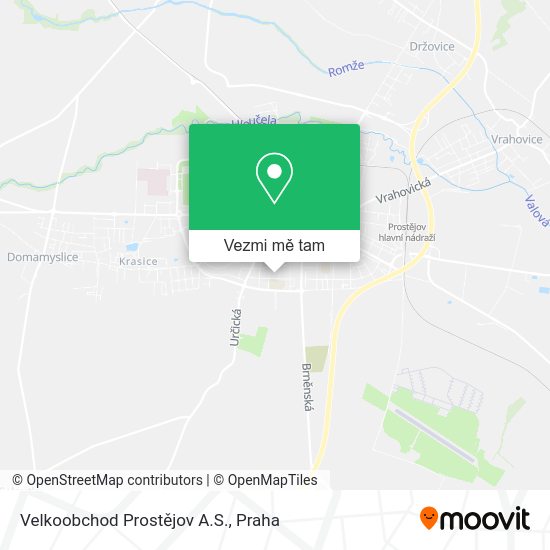 Velkoobchod Prostějov A.S. mapa