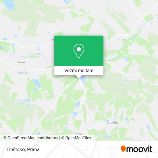 Třešťsko mapa