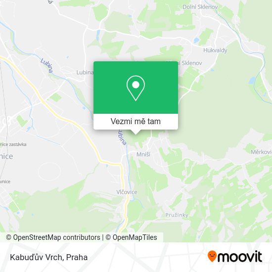 Kabuďův Vrch mapa