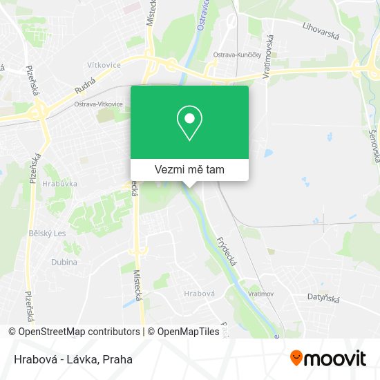 Hrabová - Lávka mapa