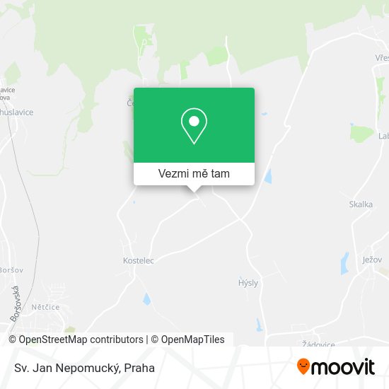 Sv. Jan Nepomucký mapa