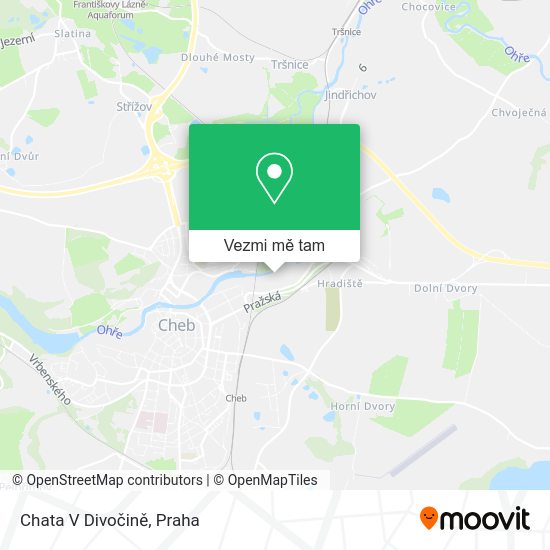 Chata V Divočině mapa
