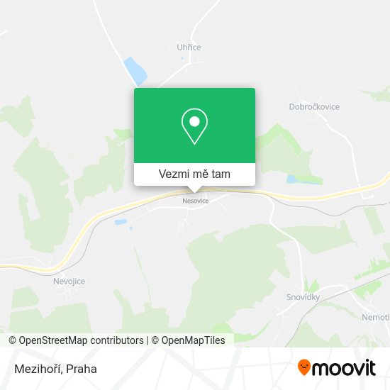 Mezihoří mapa