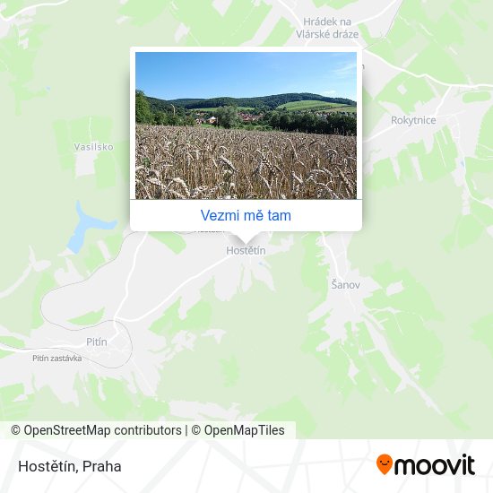 Hostětín mapa