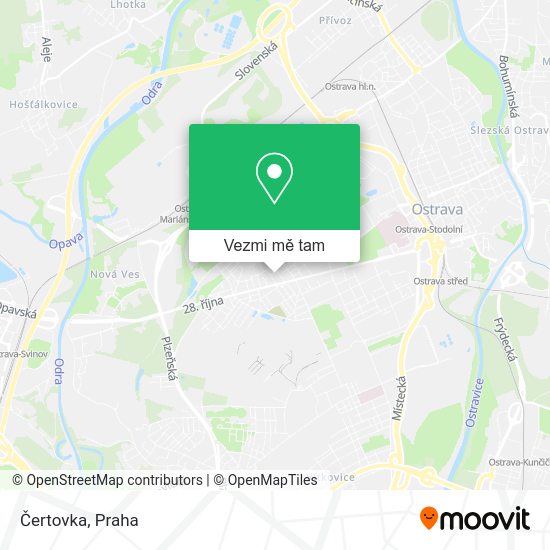 Čertovka mapa
