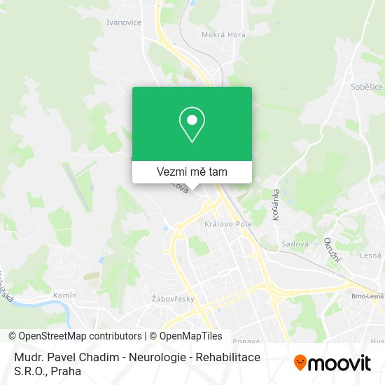 Mudr. Pavel Chadim - Neurologie - Rehabilitace S.R.O. mapa