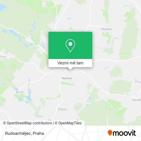Rudoarmějec mapa