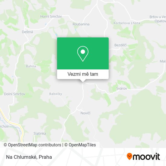 Na Chlumské mapa