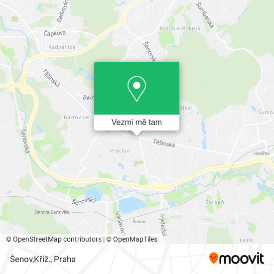 Šenov,Křiž. mapa
