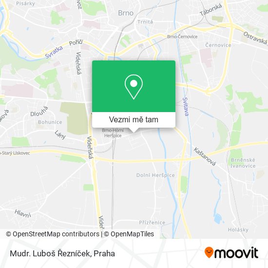 Mudr. Luboš Řezníček mapa