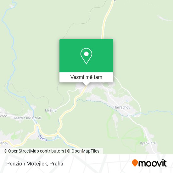 Penzion Motejlek mapa