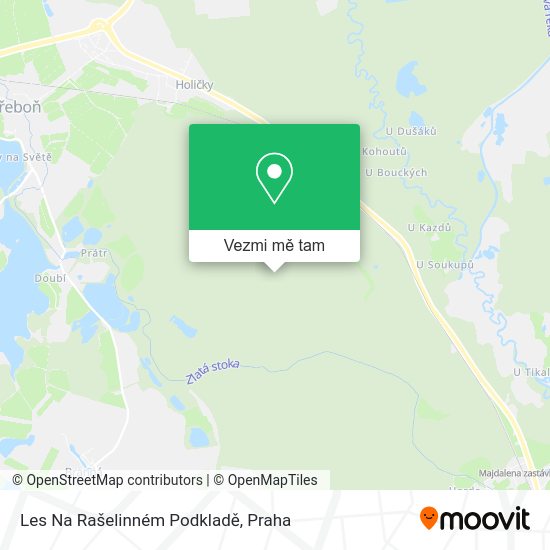 Les Na Rašelinném Podkladě mapa