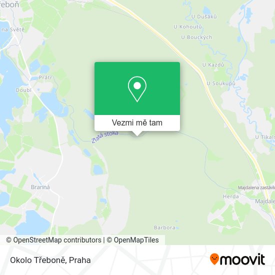 Okolo Třeboně mapa