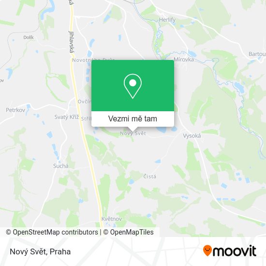 Nový Svět mapa
