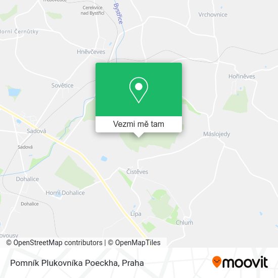 Pomník Plukovníka Poeckha mapa