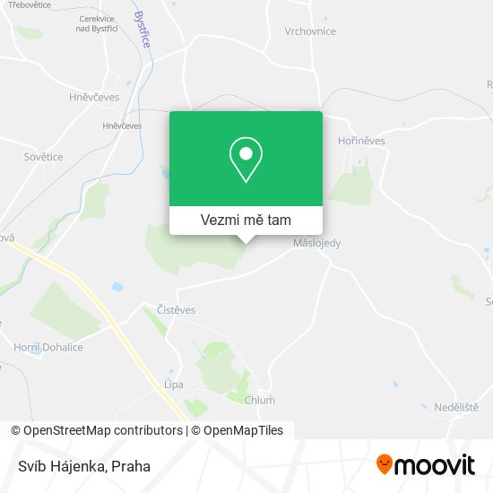 Svíb Hájenka mapa