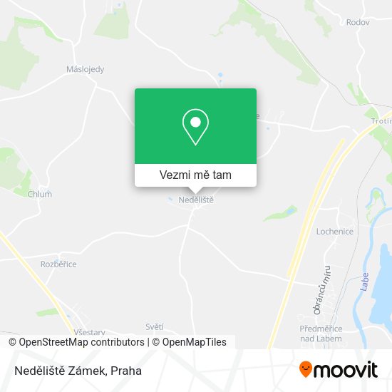Neděliště Zámek mapa