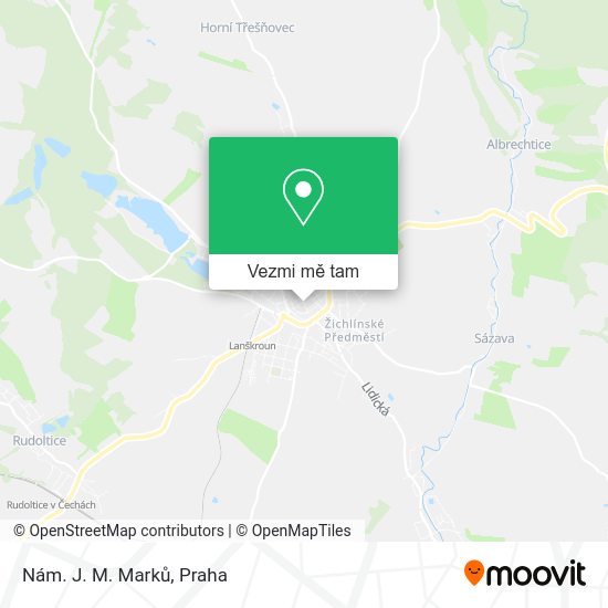 Nám. J. M. Marků mapa