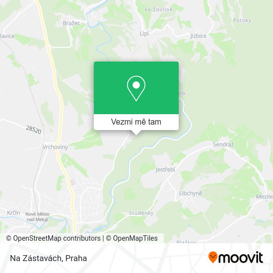 Na Zástavách mapa