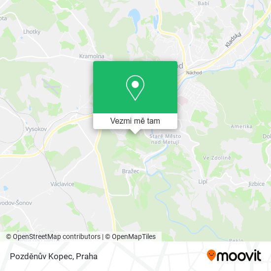 Pozděnův Kopec mapa