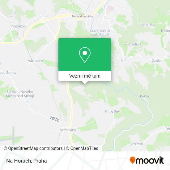 Na Horách mapa