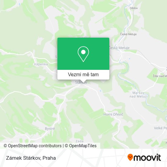 Zámek Stárkov mapa