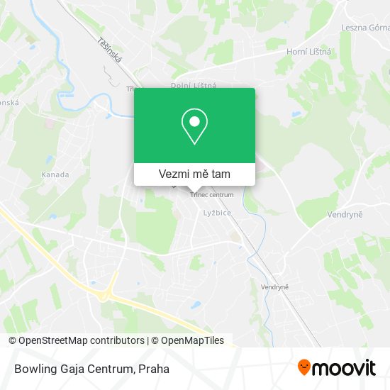 Bowling Gaja Centrum mapa