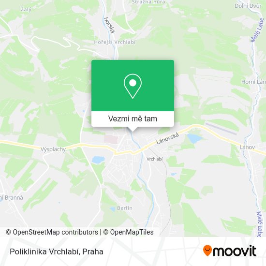 Poliklinika Vrchlabí mapa