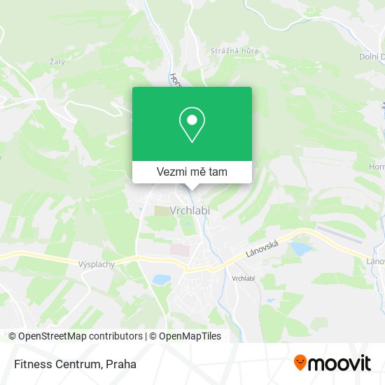 Fitness Centrum mapa
