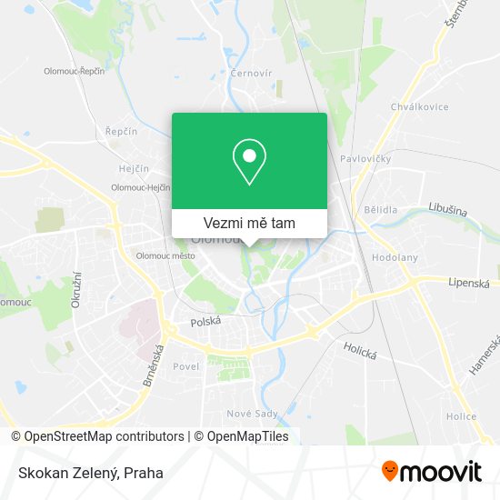 Skokan Zelený mapa