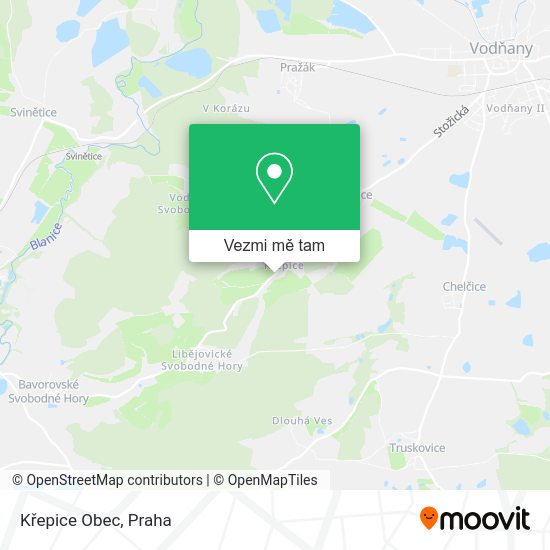Křepice Obec mapa