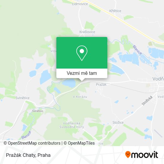 Pražák Chaty mapa