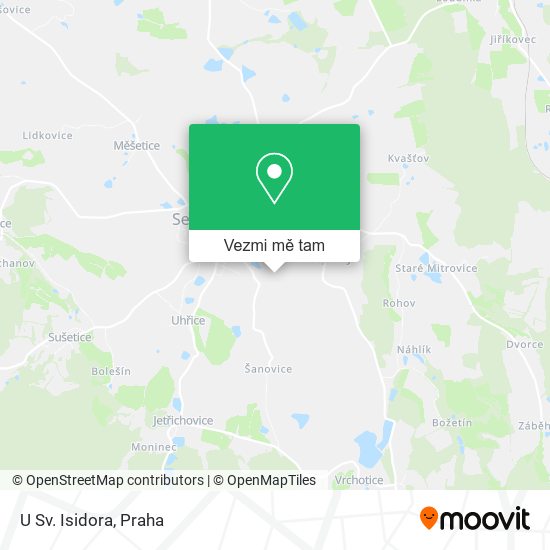 U Sv. Isidora mapa