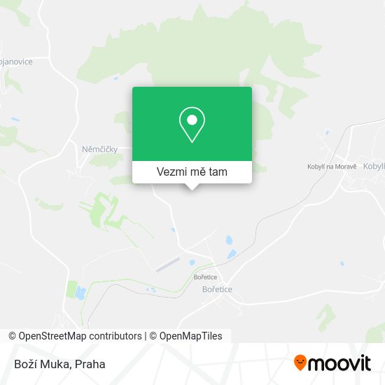 Boží Muka mapa