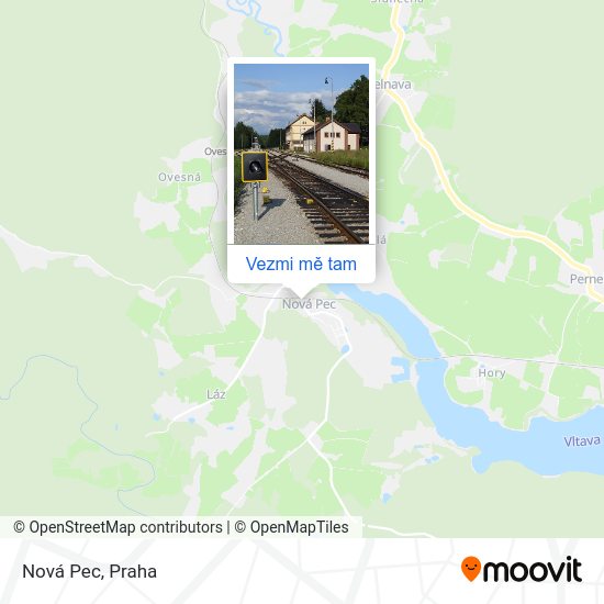 Nová Pec mapa